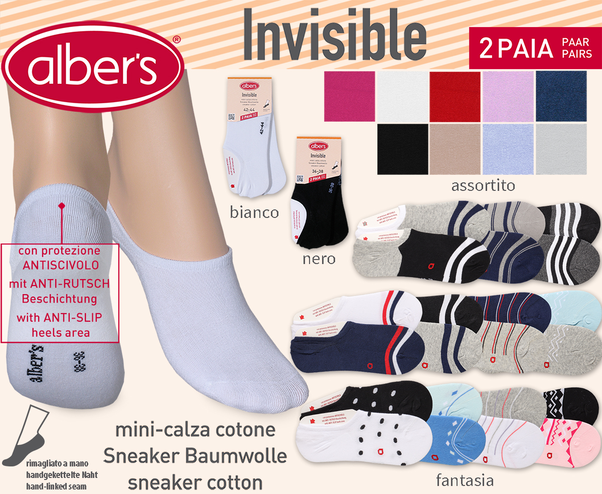 Albers (528) Sneaker Invisible 2P