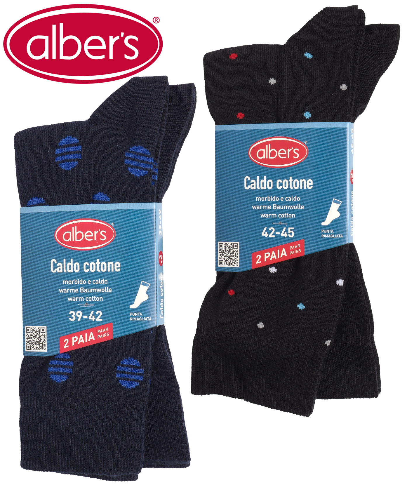 Albers (576) Men sock caldo cotone 2P