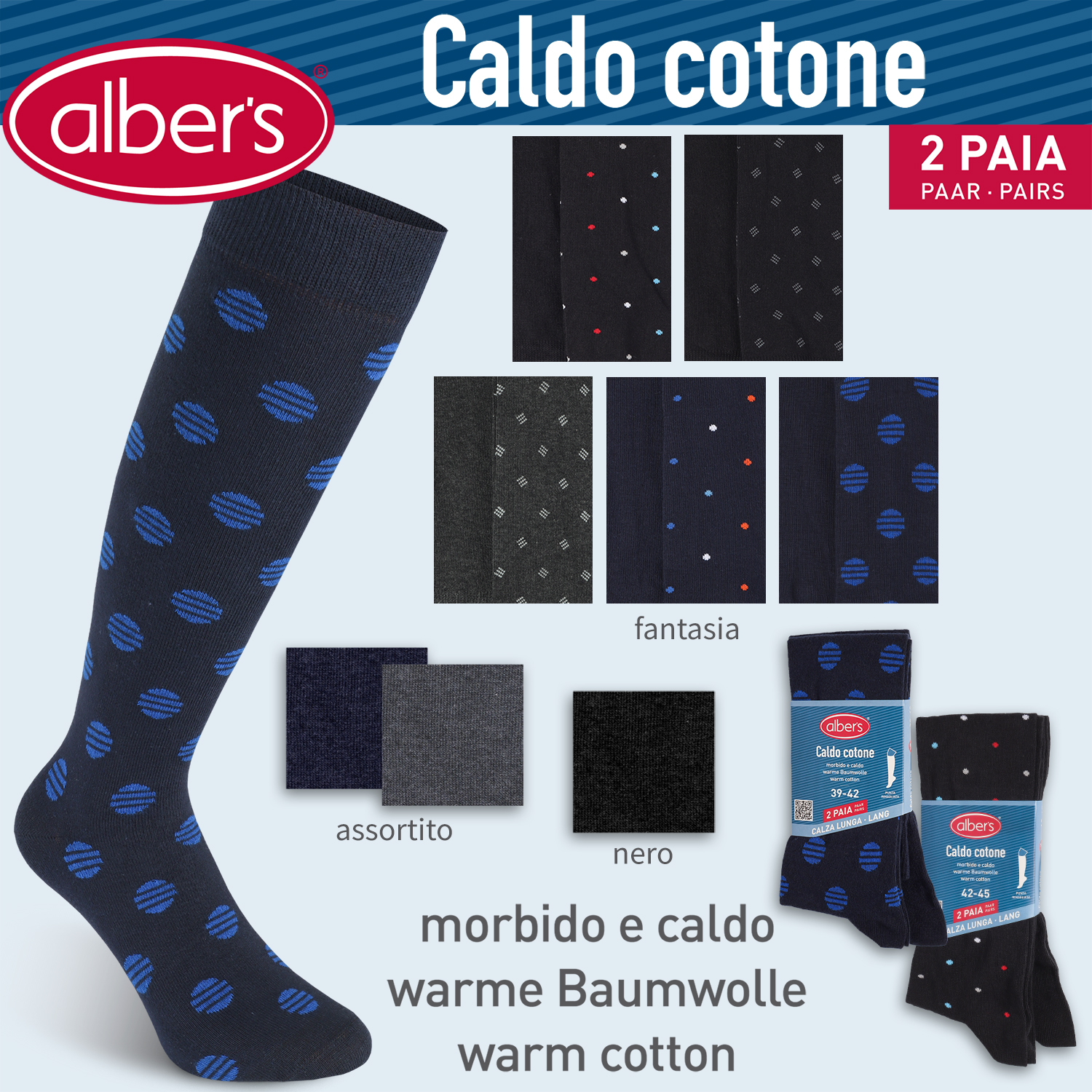 Albers (596) Sock Caldo cotone 2P