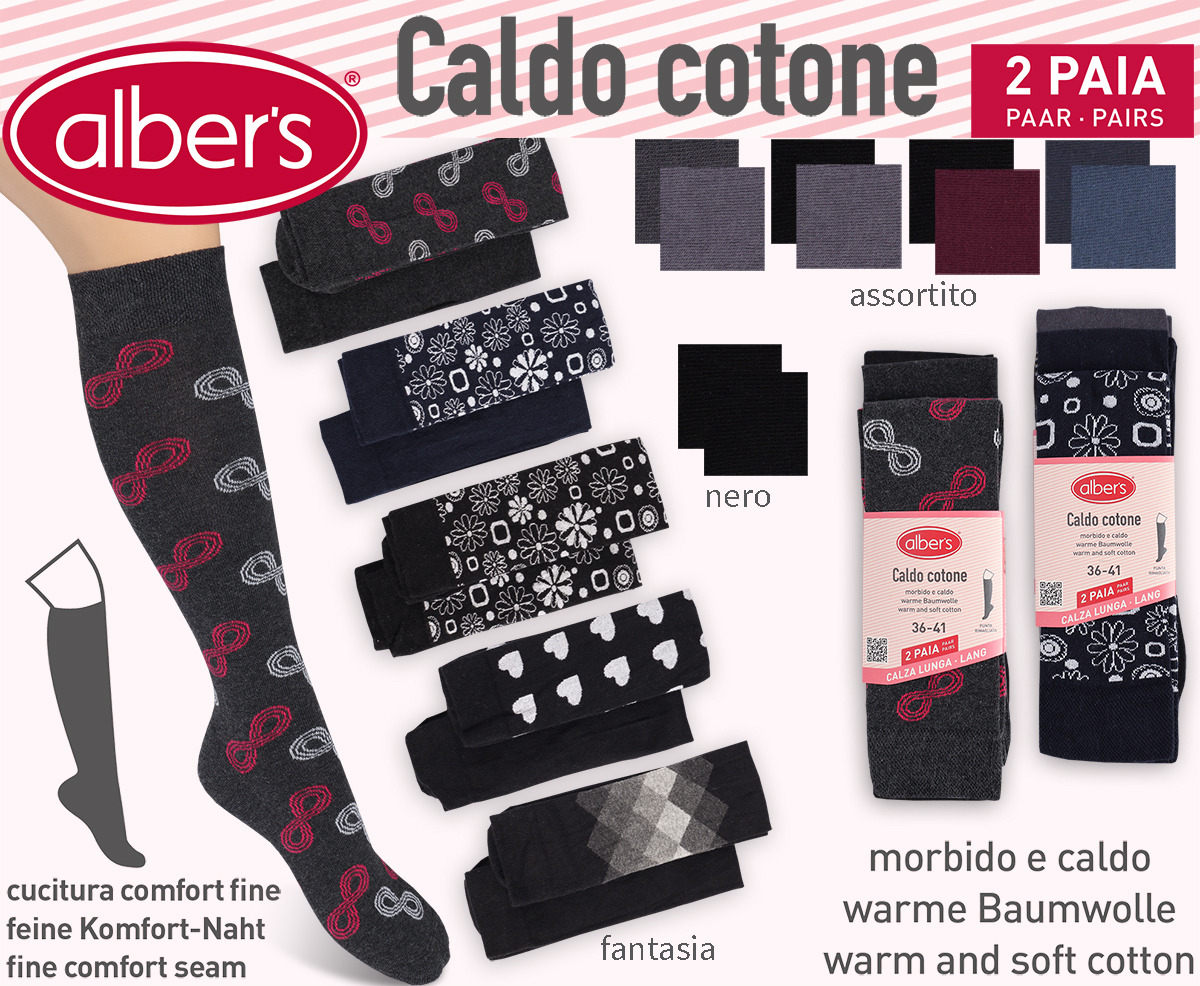 Albers (644) Sock Caldo cotone 2P